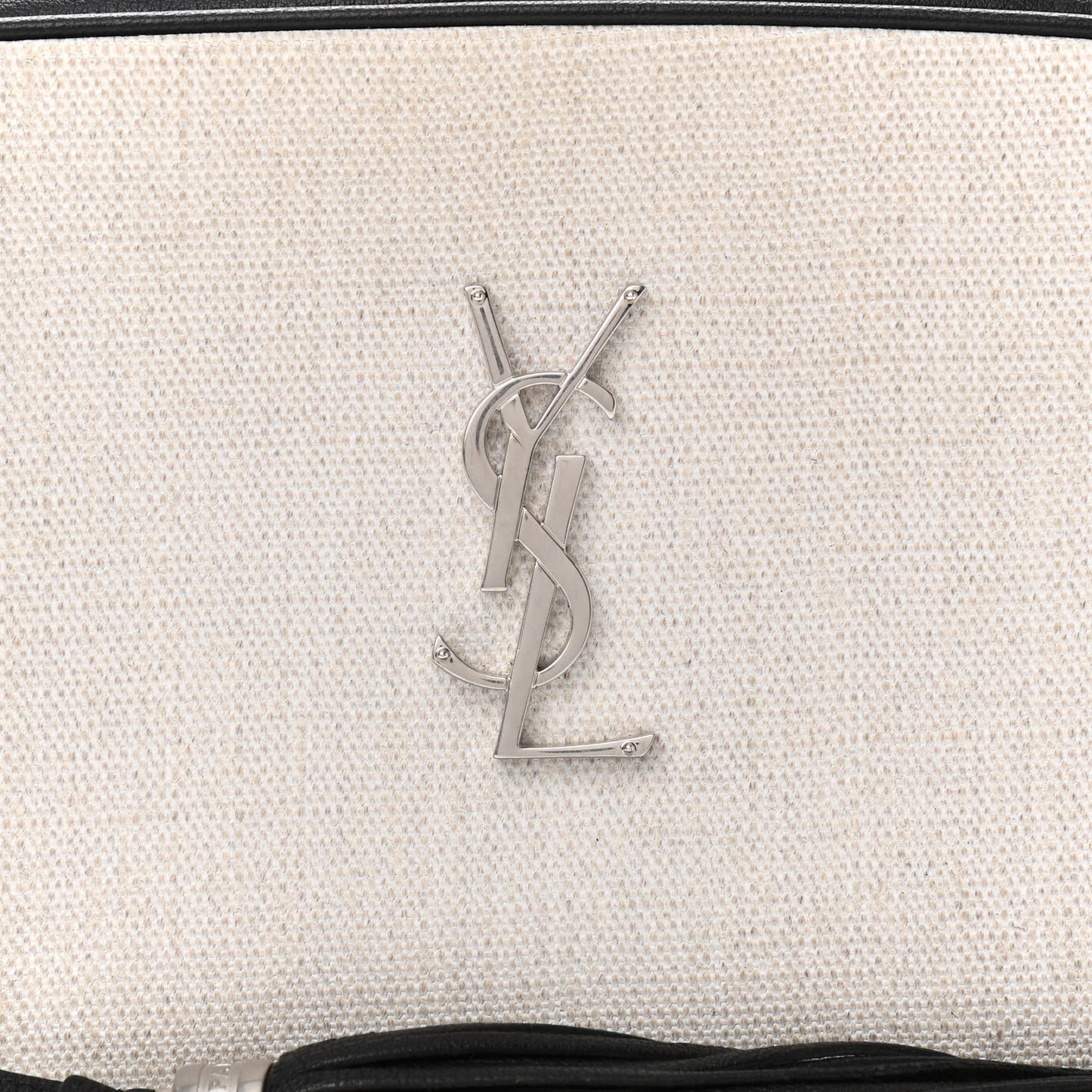 Linen Canvas Monogram Lou Camera Bag Black