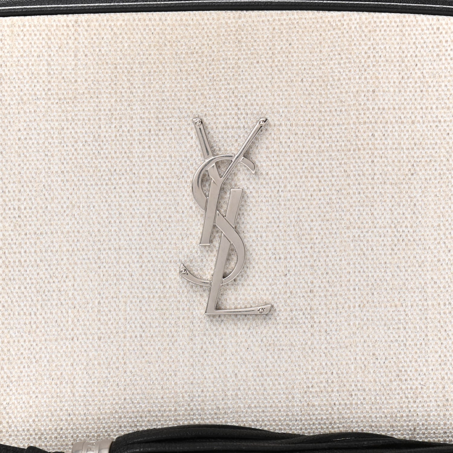 Saint Laurent Linen Canvas Monogram Lou Camera Bag Black 8 of 11