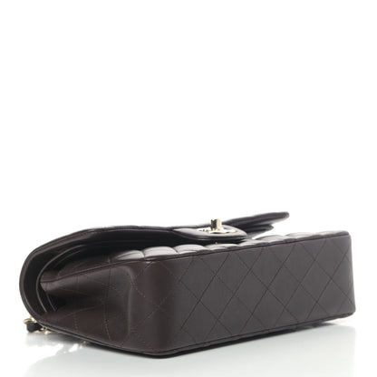 Chanel Lambskin Quilted Small Double Flap Dark Brown 3 of 7