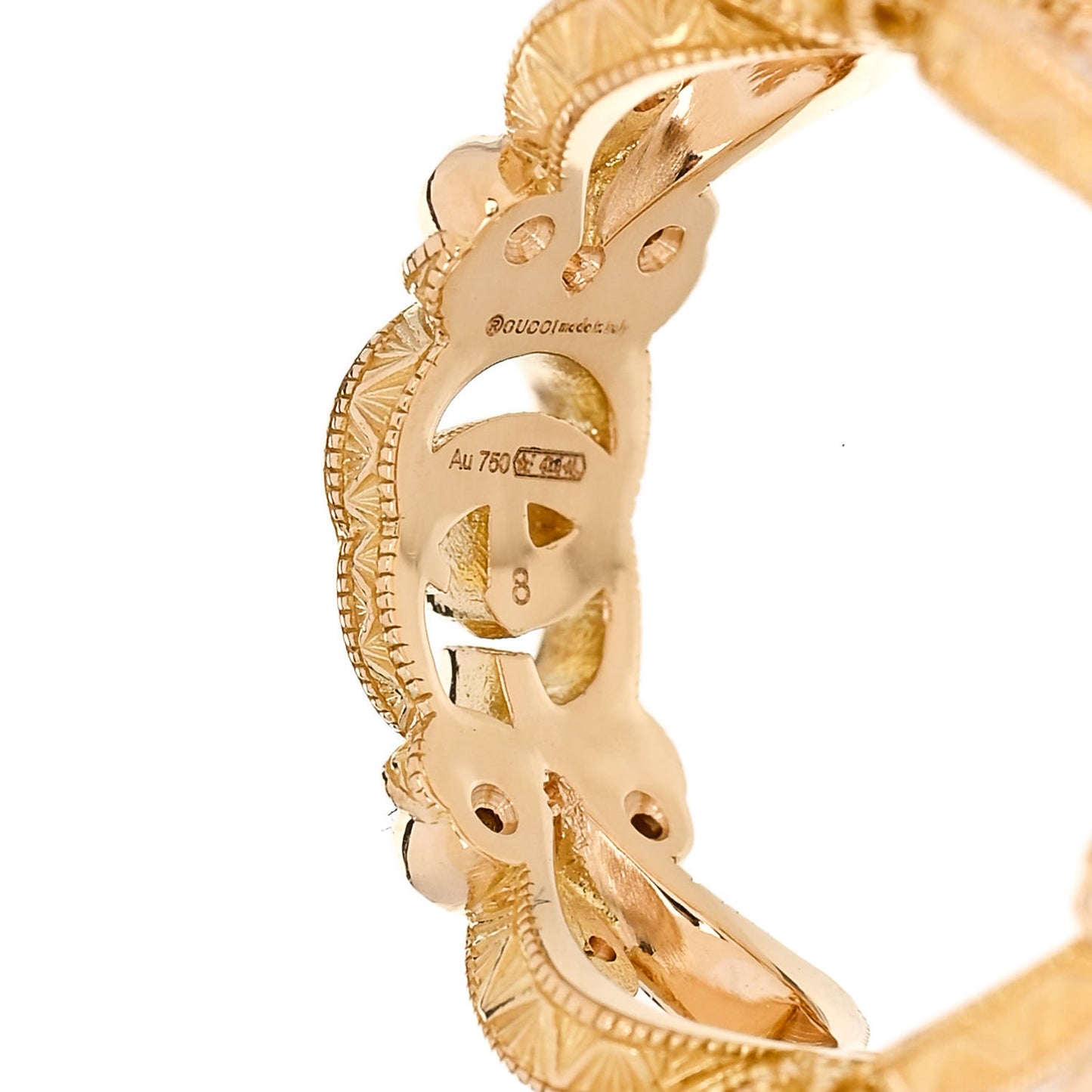 18K Yellow Gold Diamond Flora Ring 48 4.5
