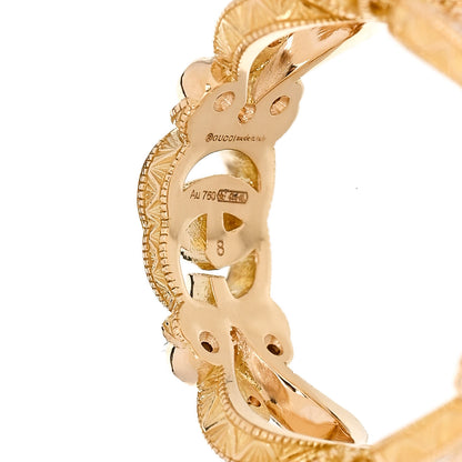Gucci 18K Yellow Gold Diamond Flora Ring 48 4.5 4 of 4