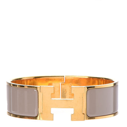 Hermes Enamel Wide Clic Clac H Bracelet GM Marron Glace 9 of 13
