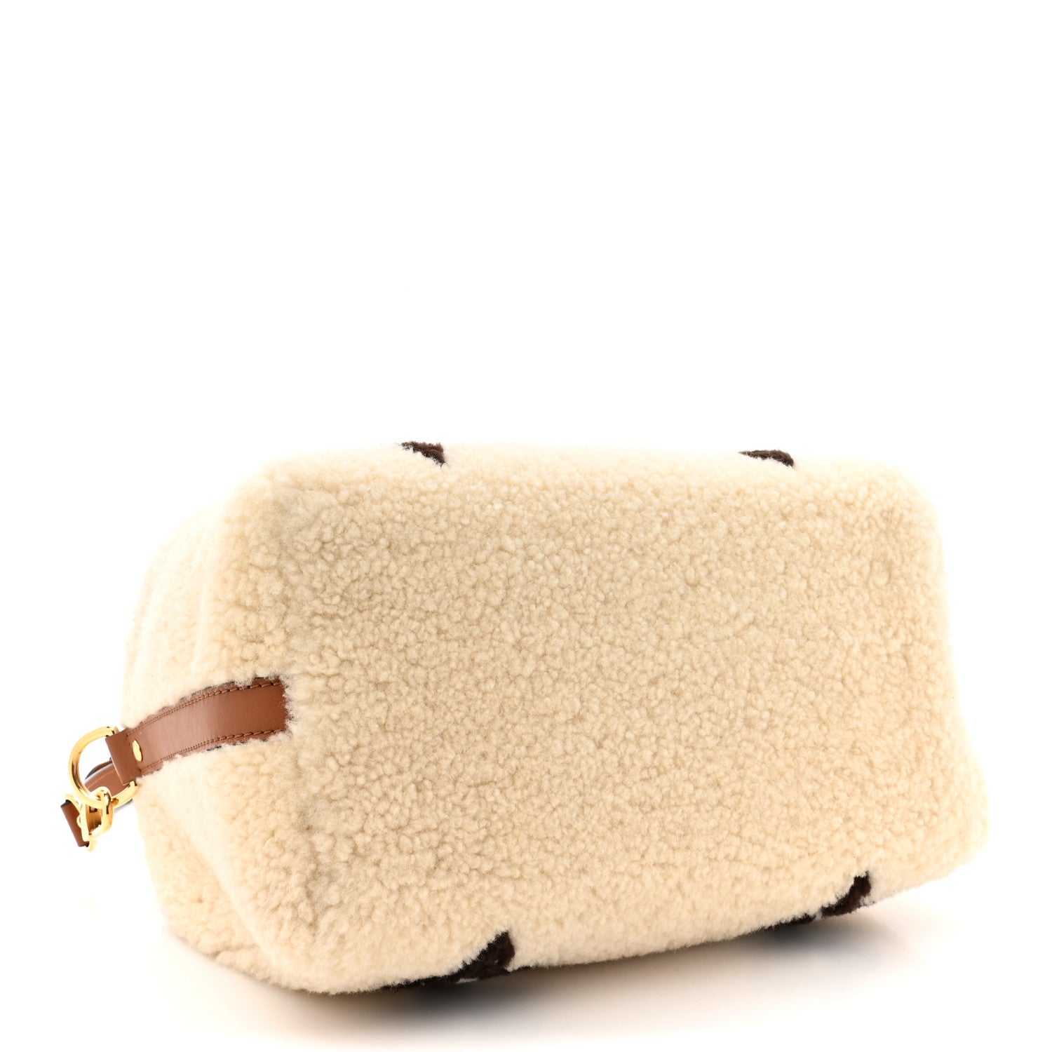 Louis Vuitton Monogram Shearling Speedy Bandouliere 25 Cream Brown 4 of 14
