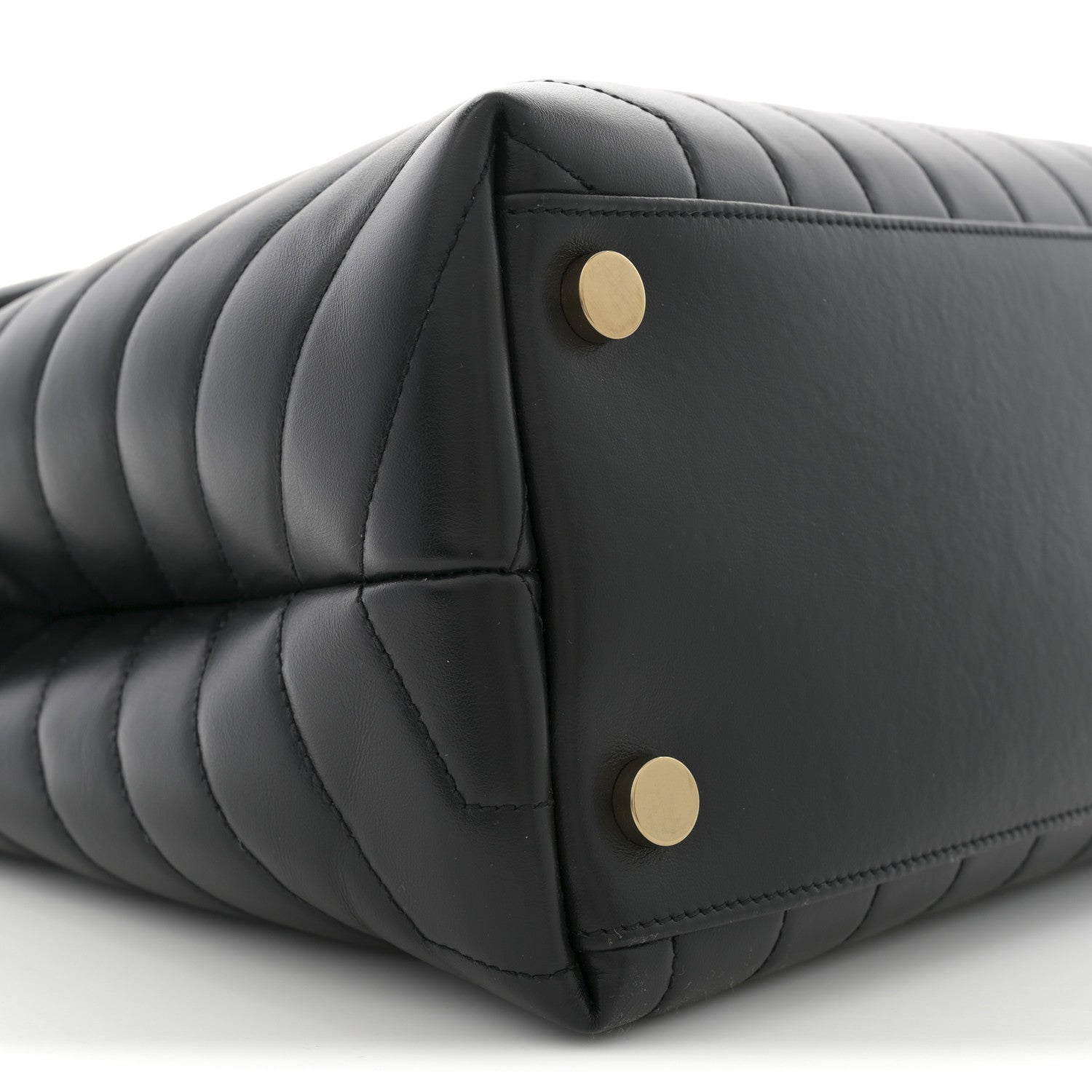 Saint Laurent Calfskin Y Quilted Monogram Large Loulou Chain Satchel Black 9 of 10