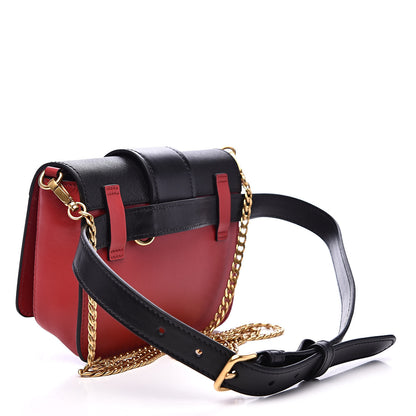 Prada Saffiano City Calf Cahier Belt Bag Fuoco Black 4 of 10