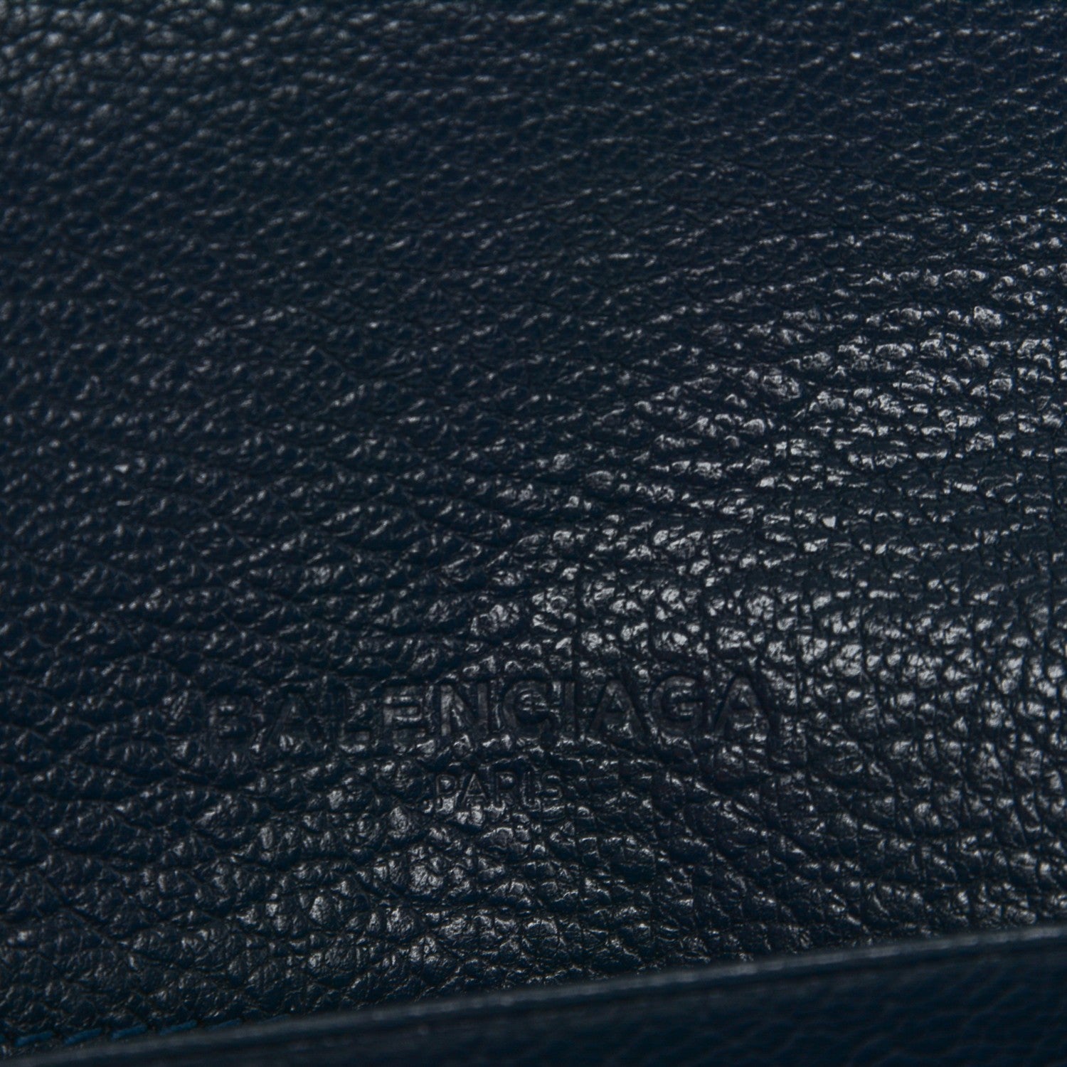 Balenciaga Chevre Gold Metallic Edge Hardware Money Wallet Bleu Nuit 5 of 6