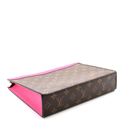 Louis Vuitton Monogram Macassar Pochette Voyage MM Fuchsia 4 of 6