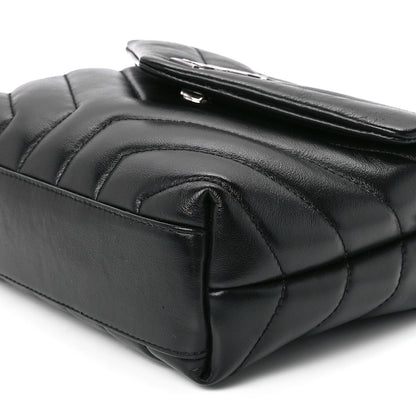 Saint Laurent Calfskin Y Quilted Monogram Toy Loulou Crossbody Bag Black 11 of 12