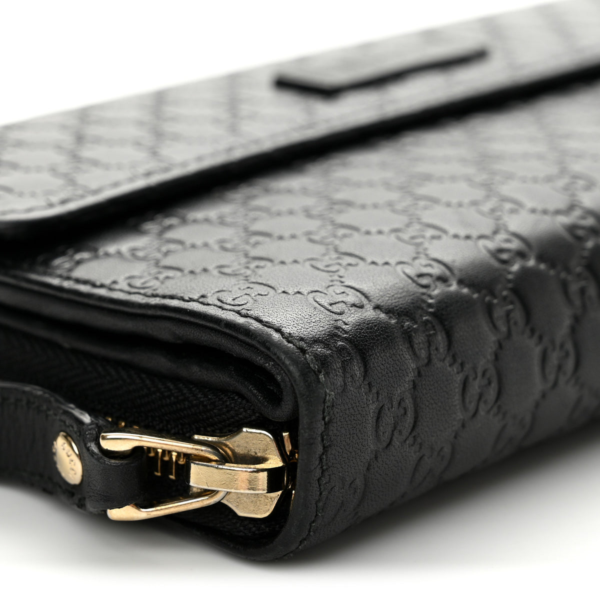 Soft Microguccissima Continental Zip Wallet Black