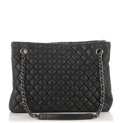 Chanel Iridescent Calfskin Small New Bubble Quilt Tote Dark Grey 1 of 7