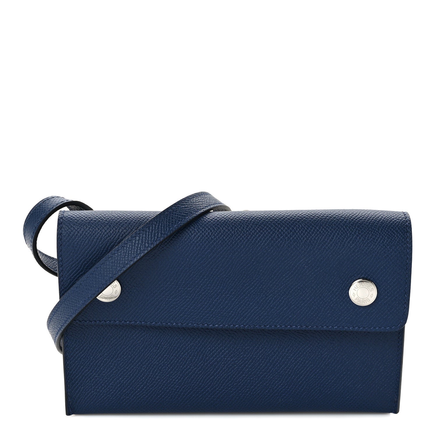 Hermes Epsom Hermesnap Wallet Bleu Navy 1 of 10