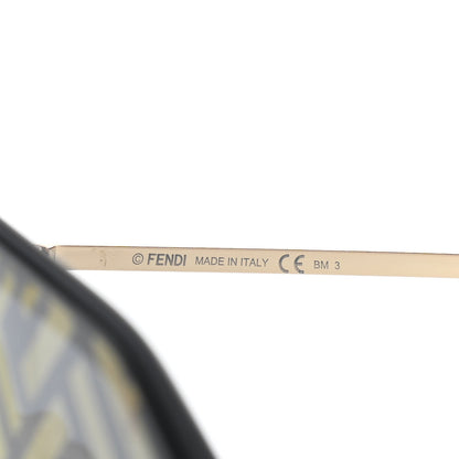 Fendi FF Fabulous Shield Sunglasses FF M0039/G/S Black 6 of 9