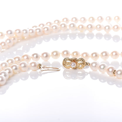 Mikimoto 18K Yellow Gold Akoya Pearl 6.5-7mm Necklace 40.5 5 of 6