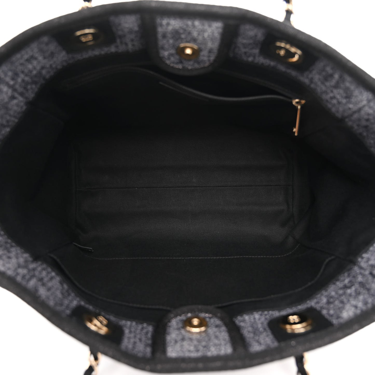Lurex Boucle Small Deauville Tote Grey