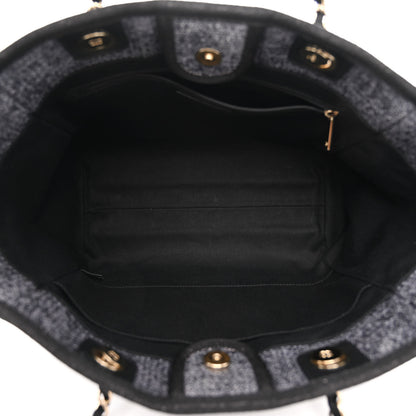 Chanel Lurex Boucle Small Deauville Tote Grey 5 of 9