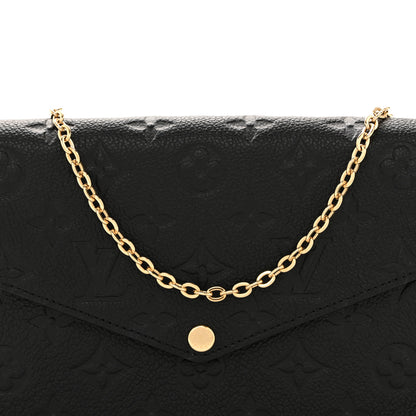 Louis Vuitton Empreinte Pochette Felicie Chain Wallet Black 8 of 11
