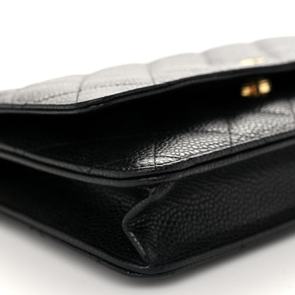 Chanel Caviar Quilted Wallet on Chain WOC Black 10 of 12
