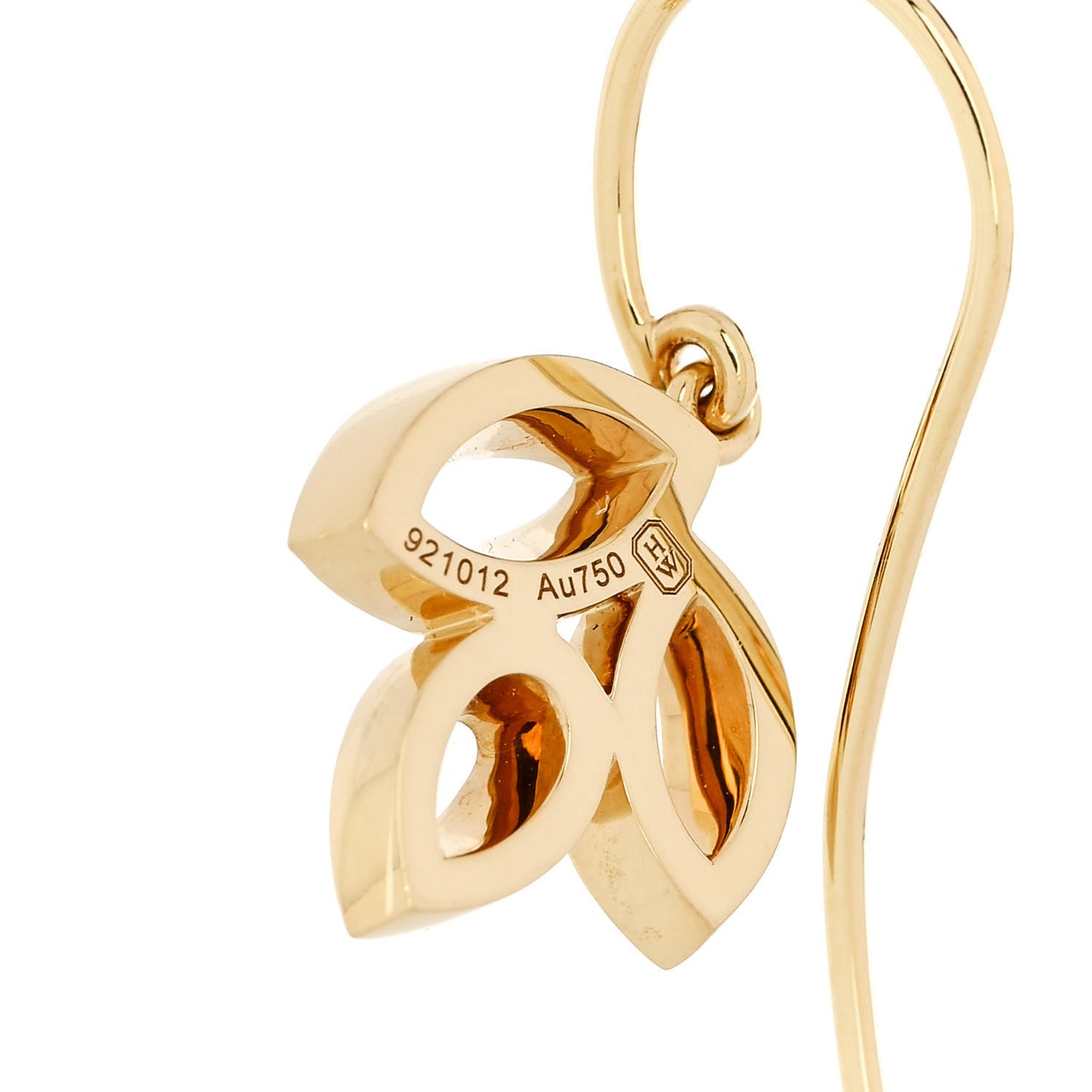 18K Yellow Gold Diamond Small Lily Cluster Earrings