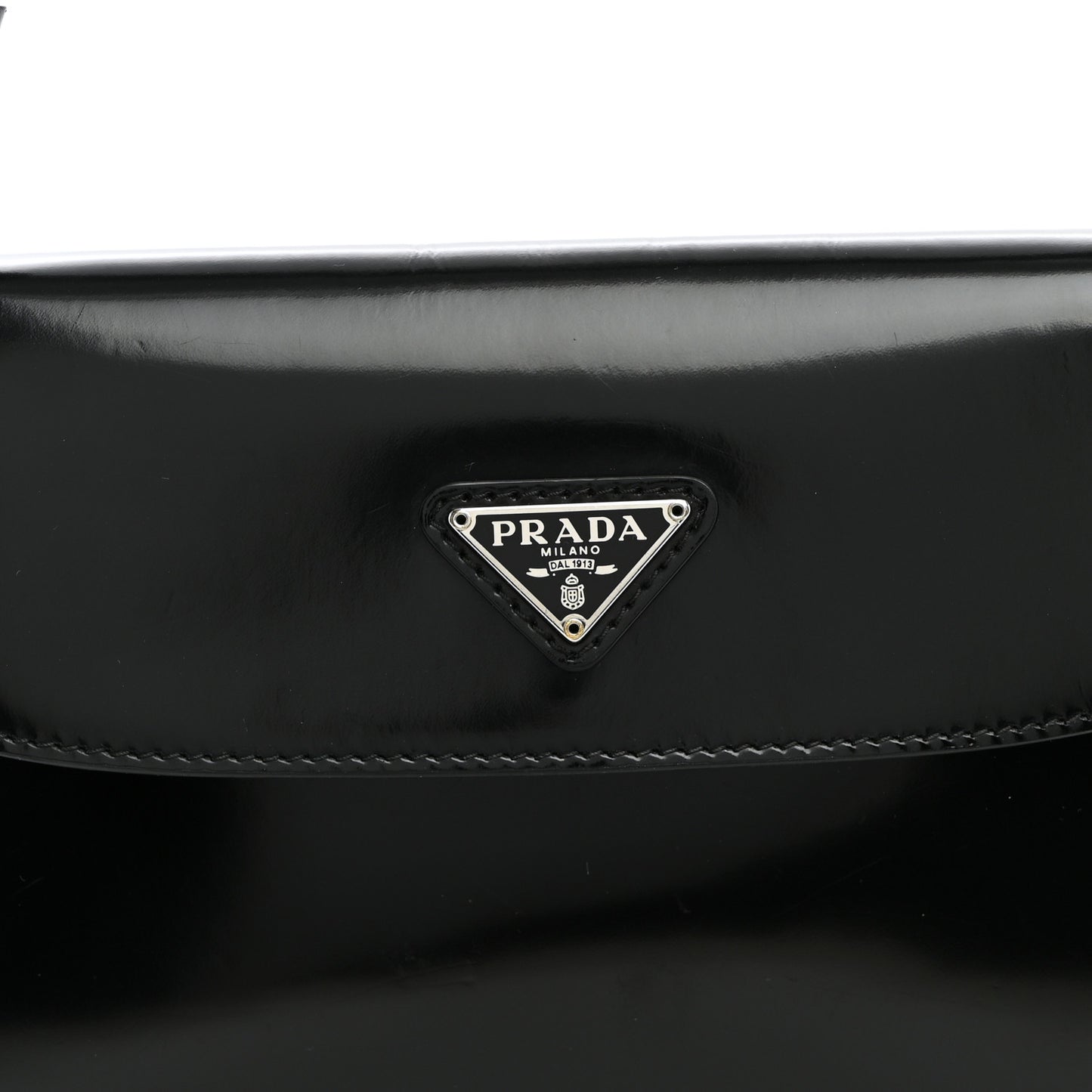 Spazzolato Cleo Flap Shoulder Bag Black
