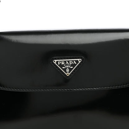 Prada Spazzolato Cleo Flap Shoulder Bag Black 6 of 8