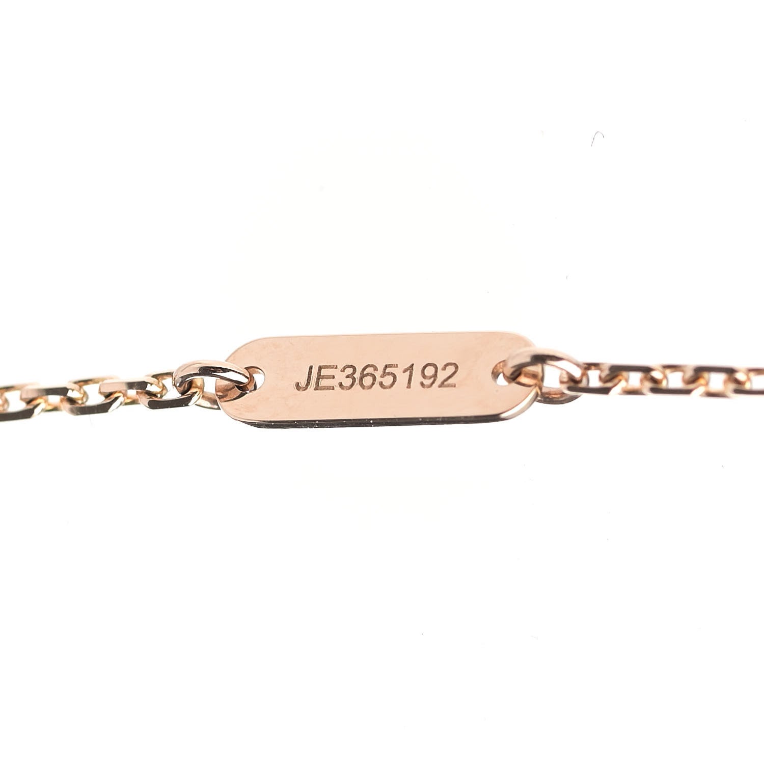 Van Cleef & Arpels 18K Rose Gold Diamond Pink Porcelain Vintage Alhambra Pendant Necklace 5 of 6