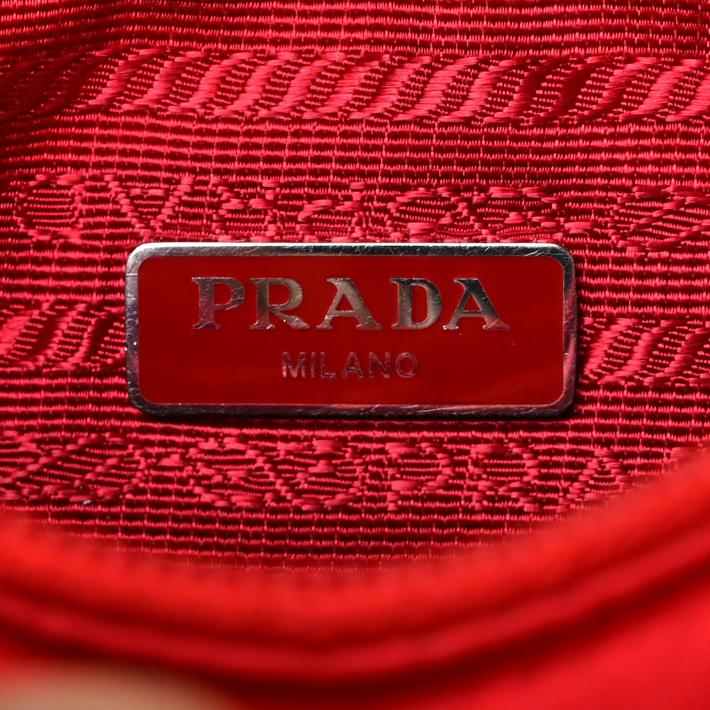 Tessuto Nylon Mini Re-Edition 2000 Bag Rosso