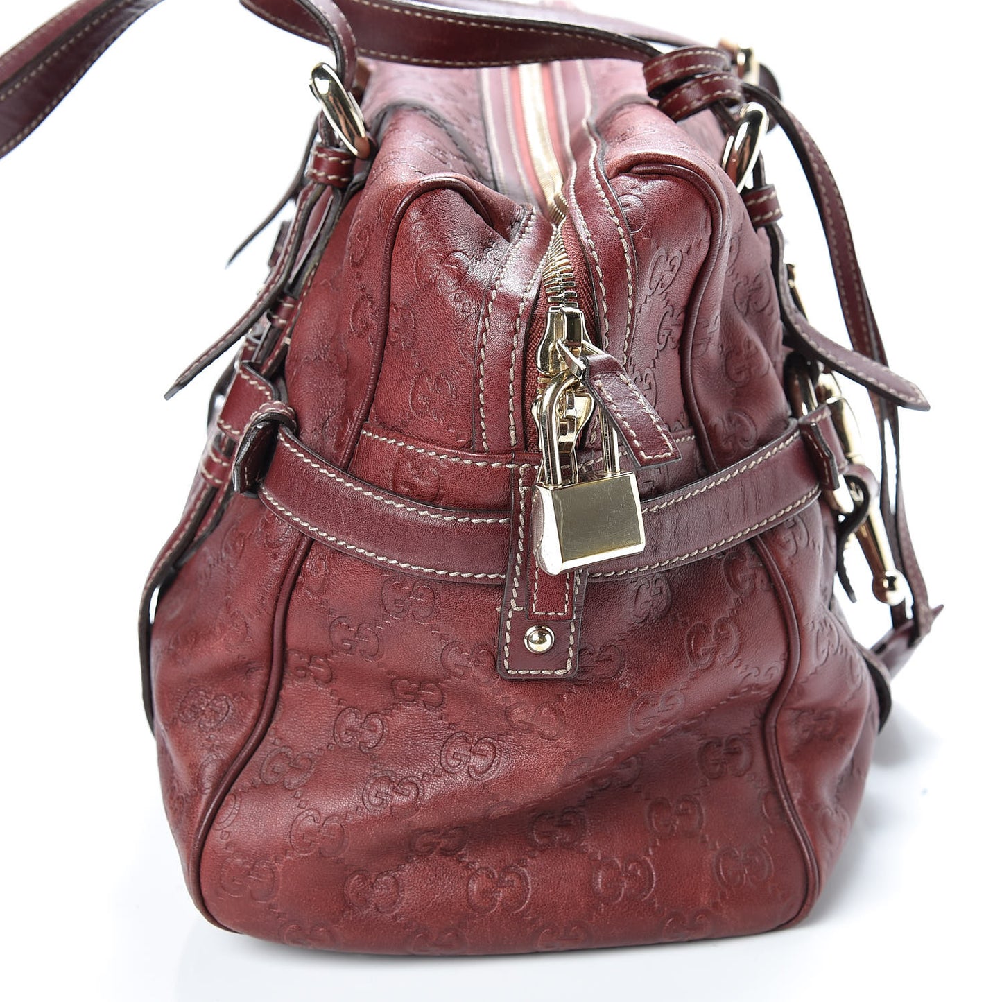 Guccissima 85th Anniversary Large Boston Rusty Red