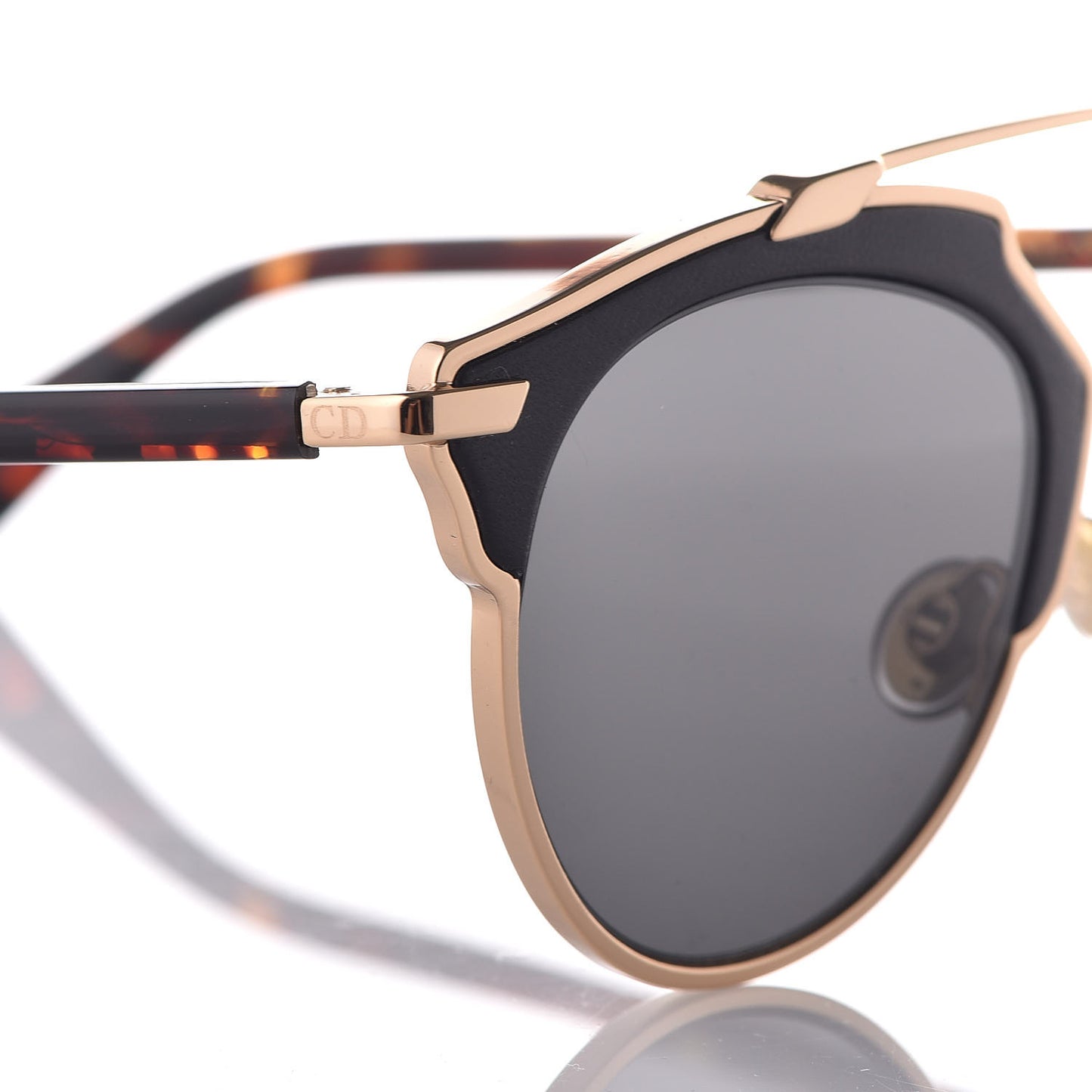 Metal Lambskin So Real Sunglasses Black