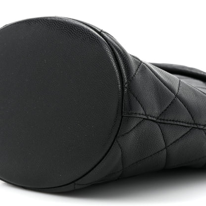 Chanel Caviar Quilted Twist Your Buttons Bucket Bag Black 9 of 10