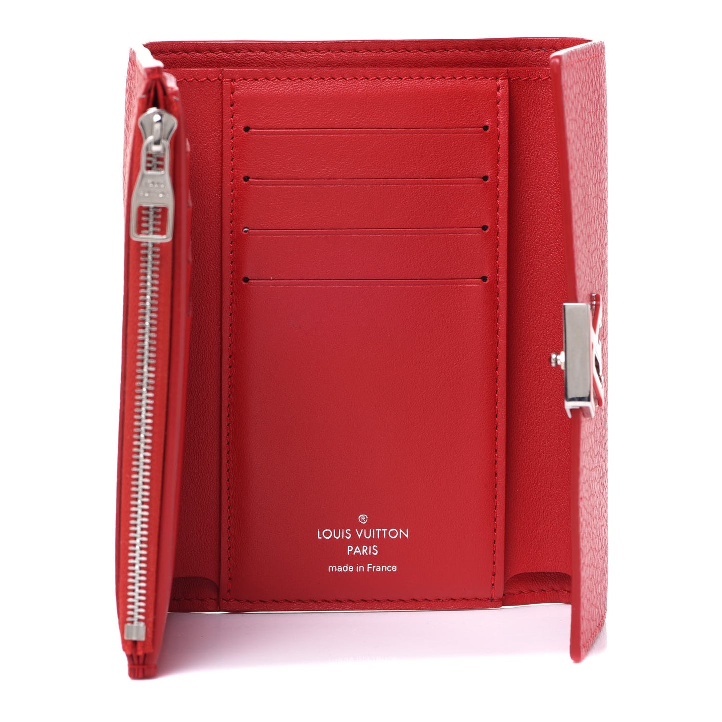 Taurillon Capucines Compact Wallet Rubis