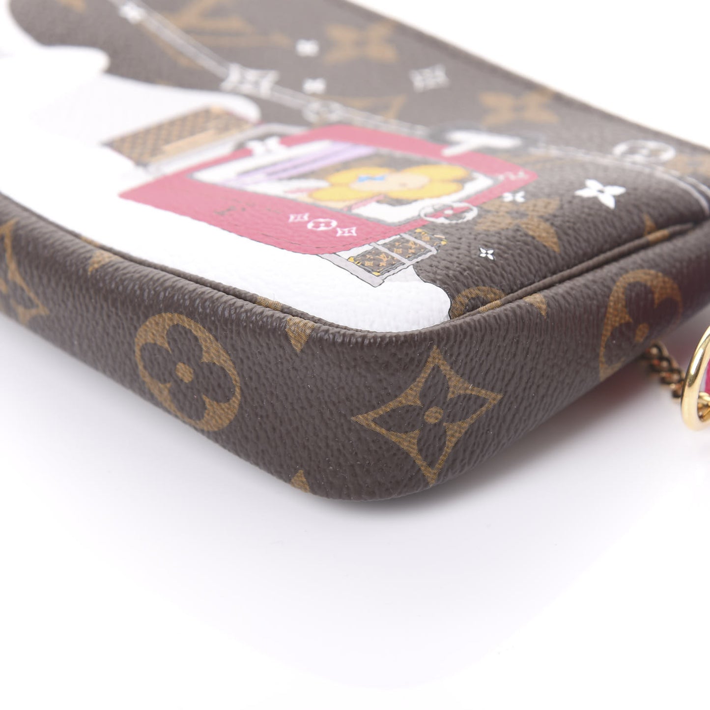 Monogram 2019 Christmas Animation Mini Courchevel Pochette Accessories Fuchsia
