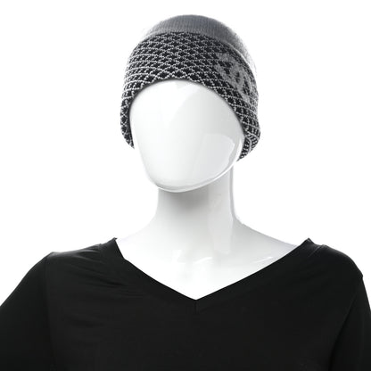 Chanel Cashmere CC Beanie Hat Grey 2 of 5