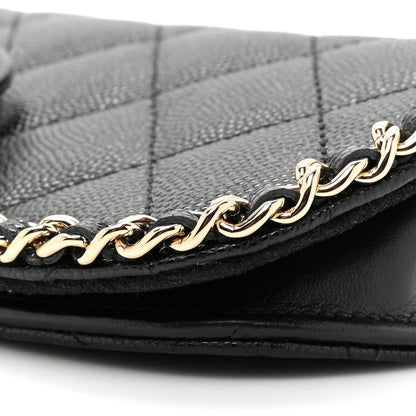 Chanel Caviar Quilted Chain Glasses Case Black 8 of 9
