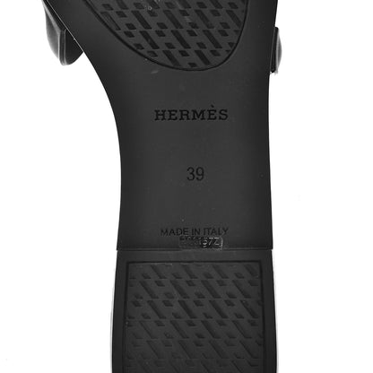 Hermes Rubber Aloha Sandals 39 Black 7 of 9