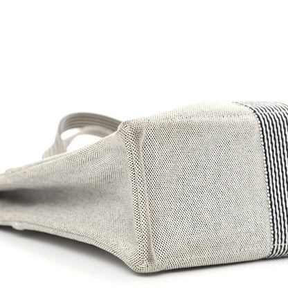 Hermes Canvas Herline MM Tote Light Grey 6 of 7