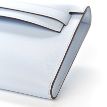 Hermes Swift Kelly Cut Clutch Pochette Bleu Brume 9 of 10