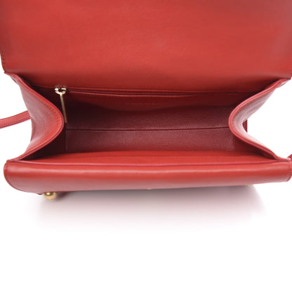 Chanel Calfskin Chevron Quilted Casual Trip Flap Red 5 of 11