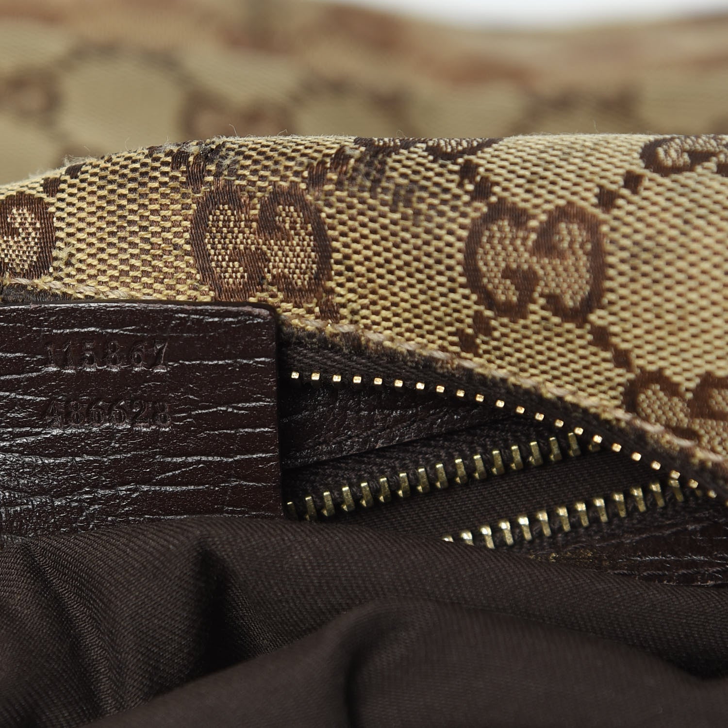 Gucci Monogram Medium Horsebit Chain Hobo Dark Brown 7 of 19