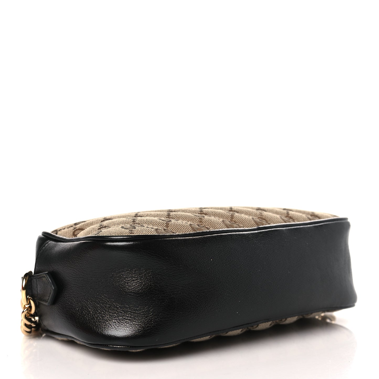 Monogram Matelasse Diagonal Small GG Marmont Chain Shoulder Bag Beige Black