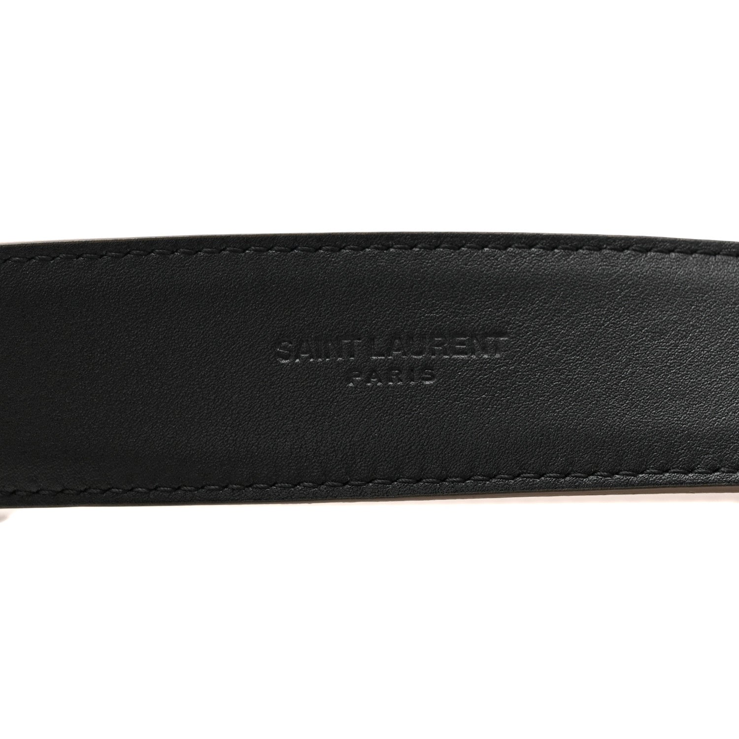 Saint Laurent Suede Monogram Square Buckle Belt 75 30 Cashmere 4 of 5