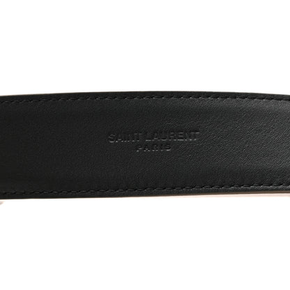 Saint Laurent Suede Monogram Square Buckle Belt 75 30 Cashmere 4 of 5