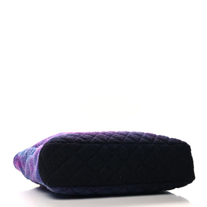 Chanel Wool Tweed CC Tote Purple Black Blue 4 of 11