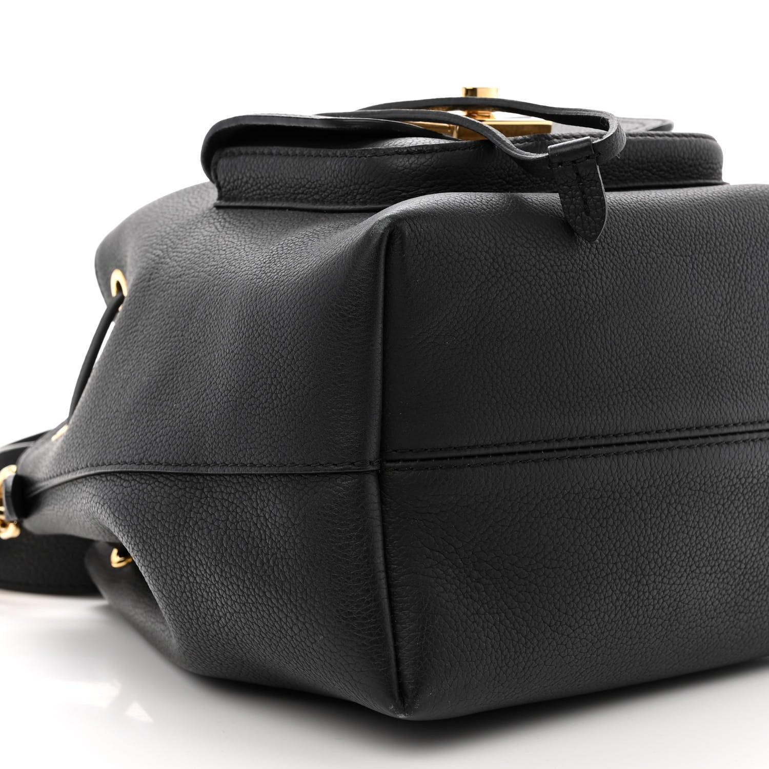 Louis Vuitton Calfskin Lockme Bucket MM Black 8 of 9