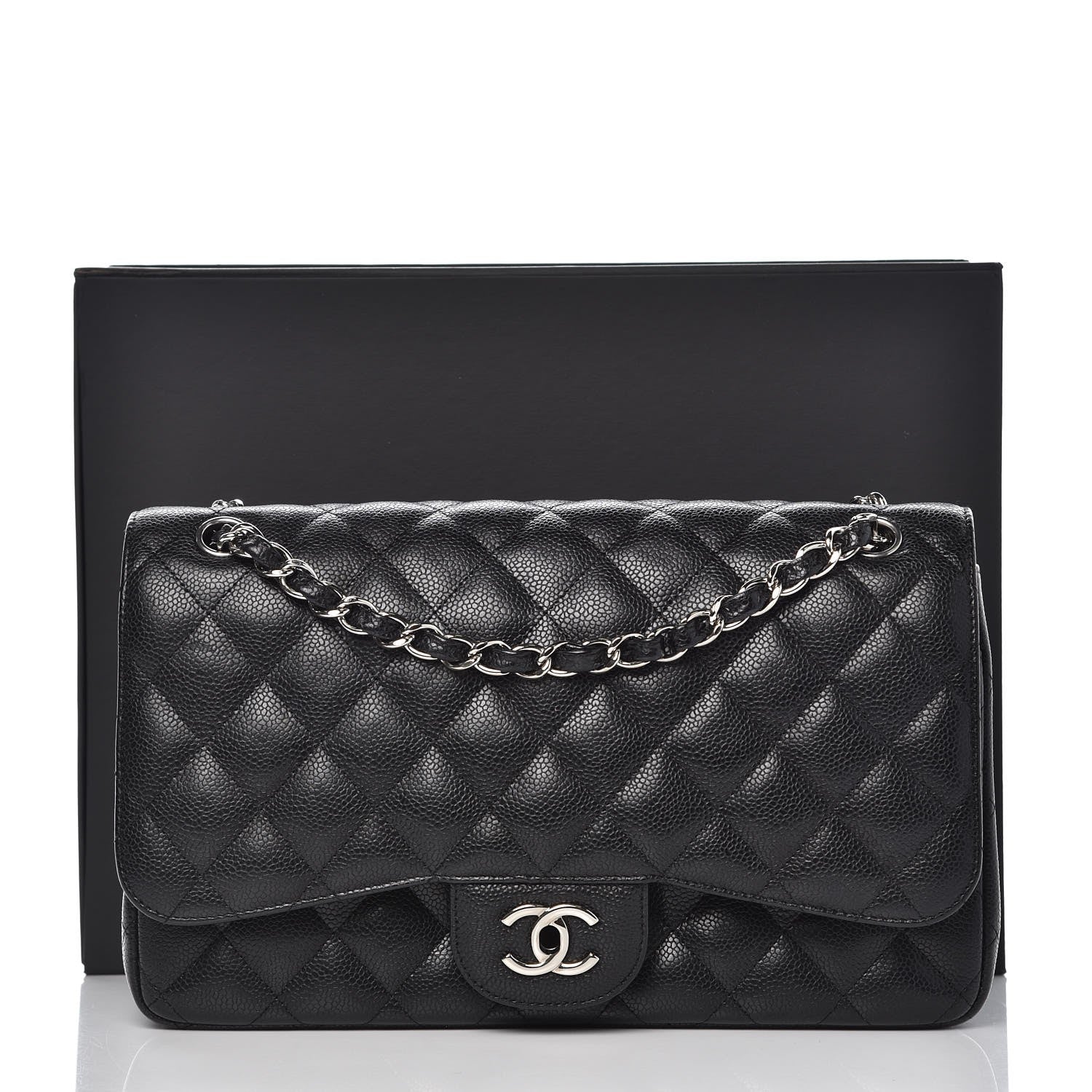 Chanel Caviar Quilted Jumbo Double Flap Black 8 of 8