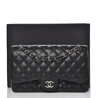 Chanel Caviar Quilted Jumbo Double Flap Black 8 of 8