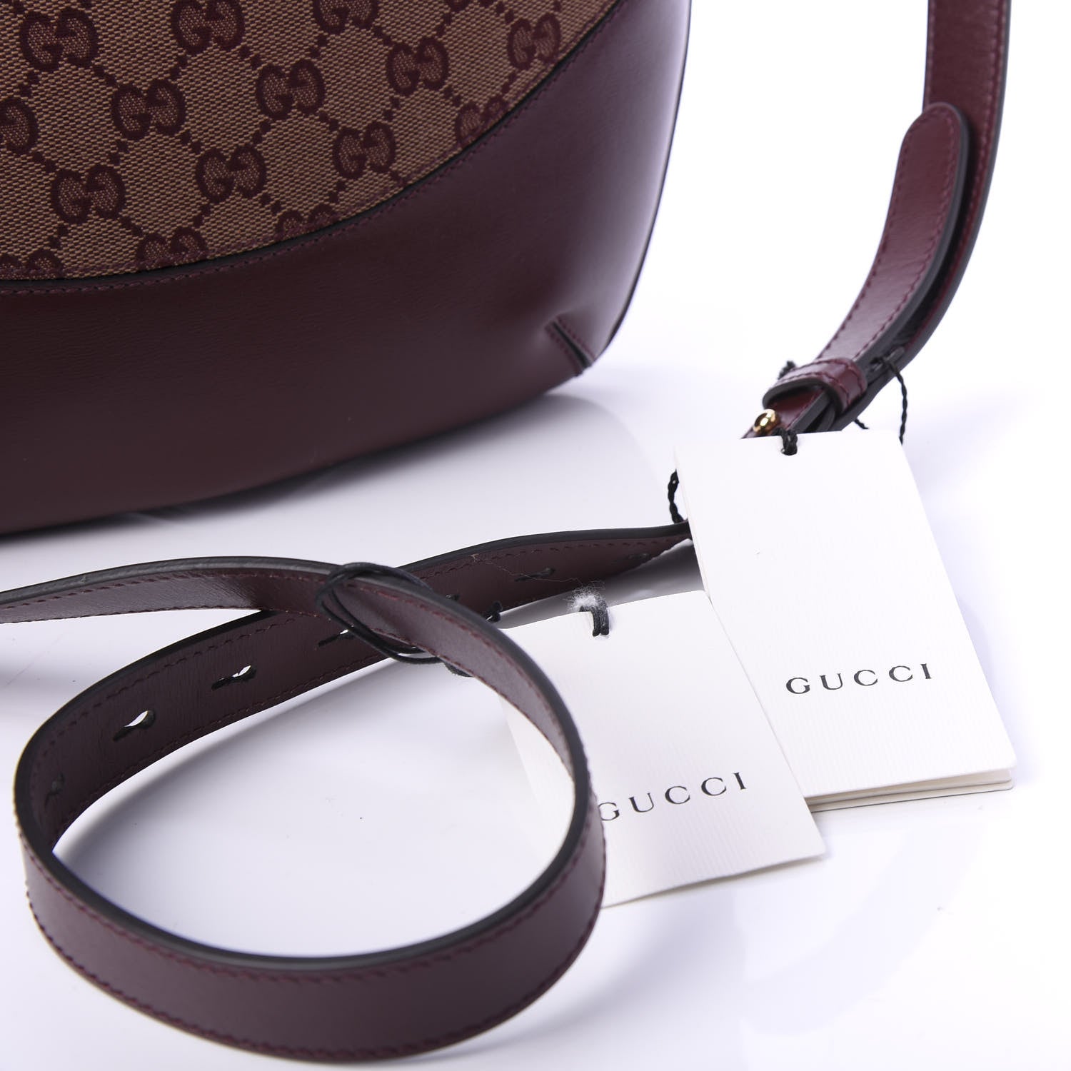 Gucci GG Monogram Calfskin Medium Arli Shoulder Bag Sahara Rubino Chardonnay 11 of 12