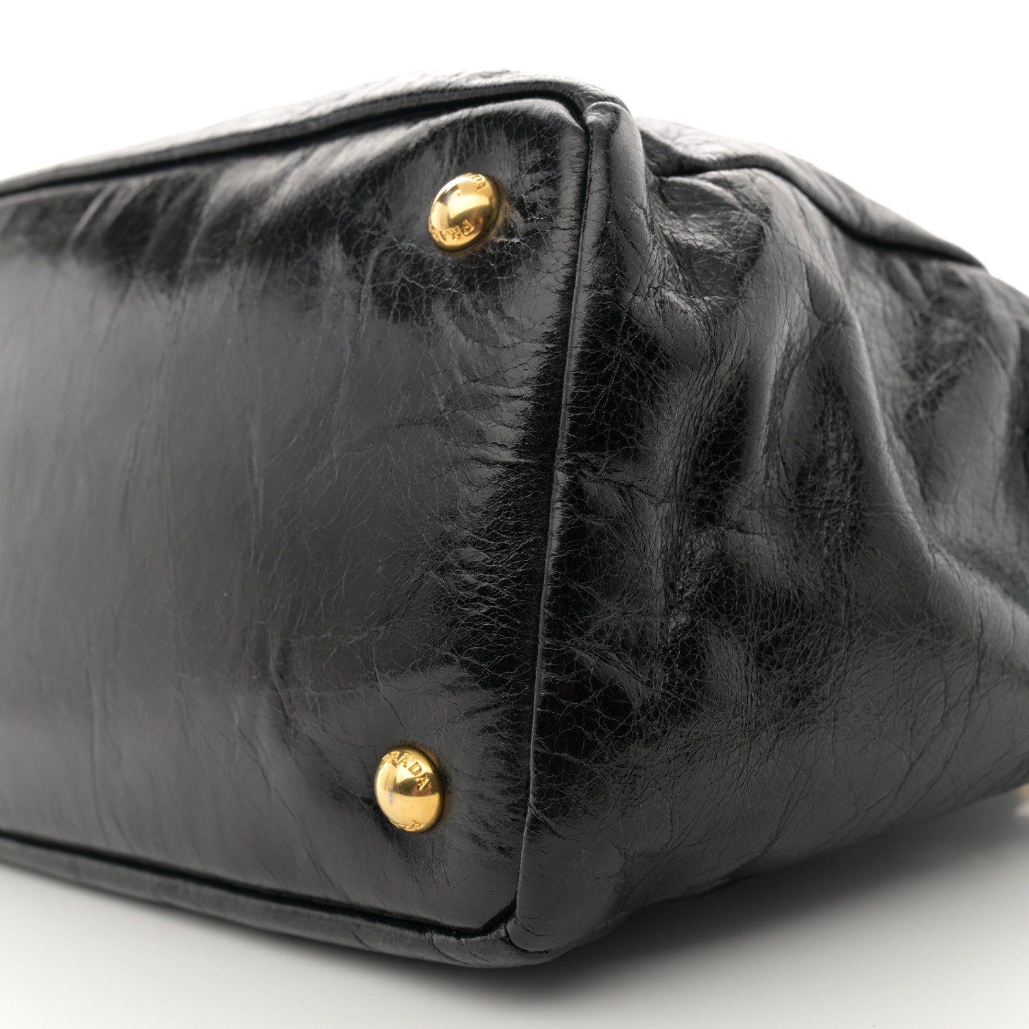 Prada Vitello Shine Satchel Black 10 of 10