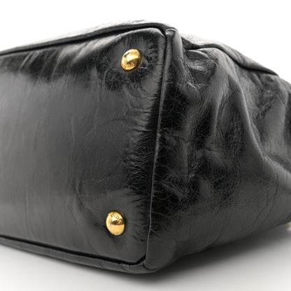 Prada Vitello Shine Satchel Black 10 of 10