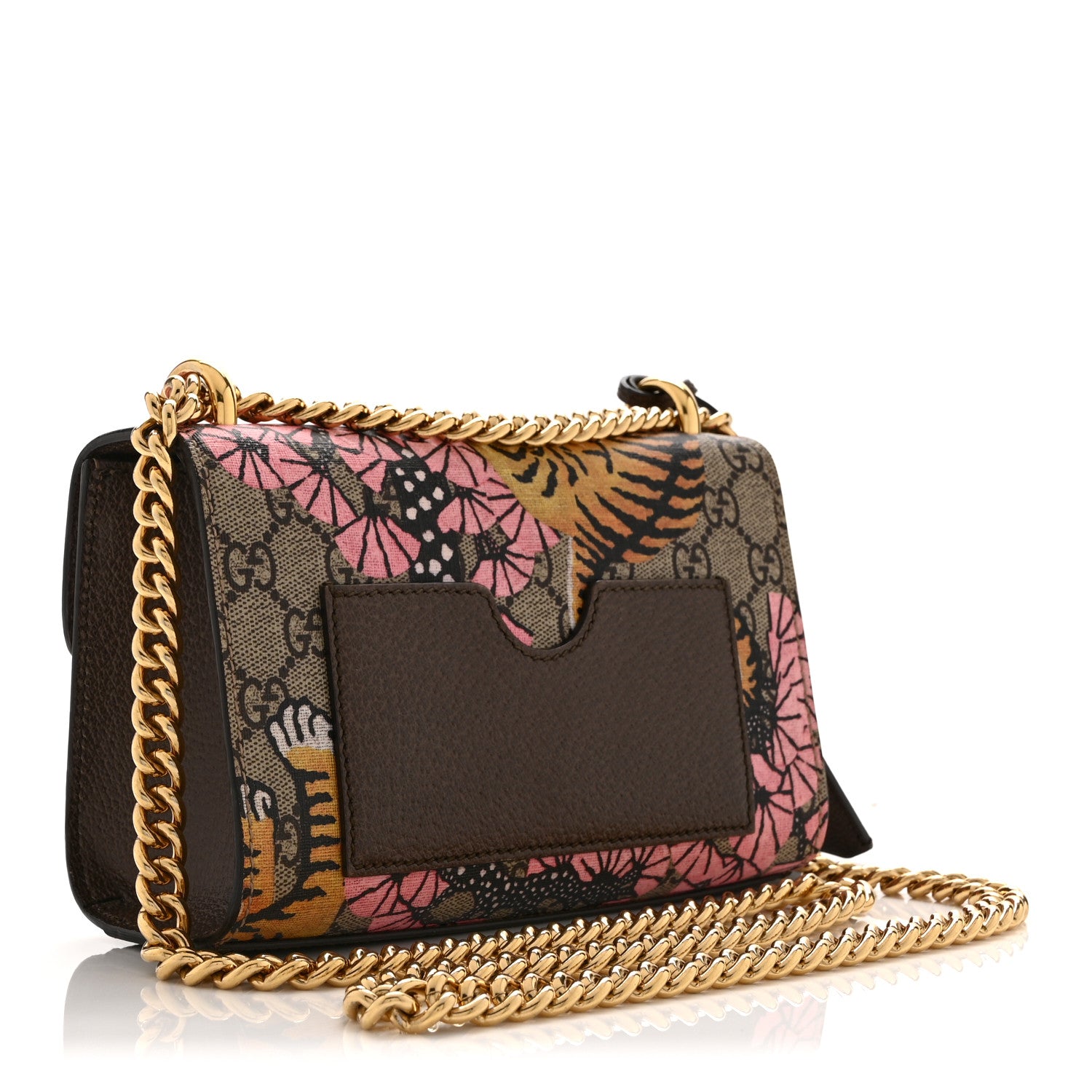 GUCCI ヒョウ柄バック Gucci GG Supreme Monogram Bengal Small Padlock Shoulder Bag Beige