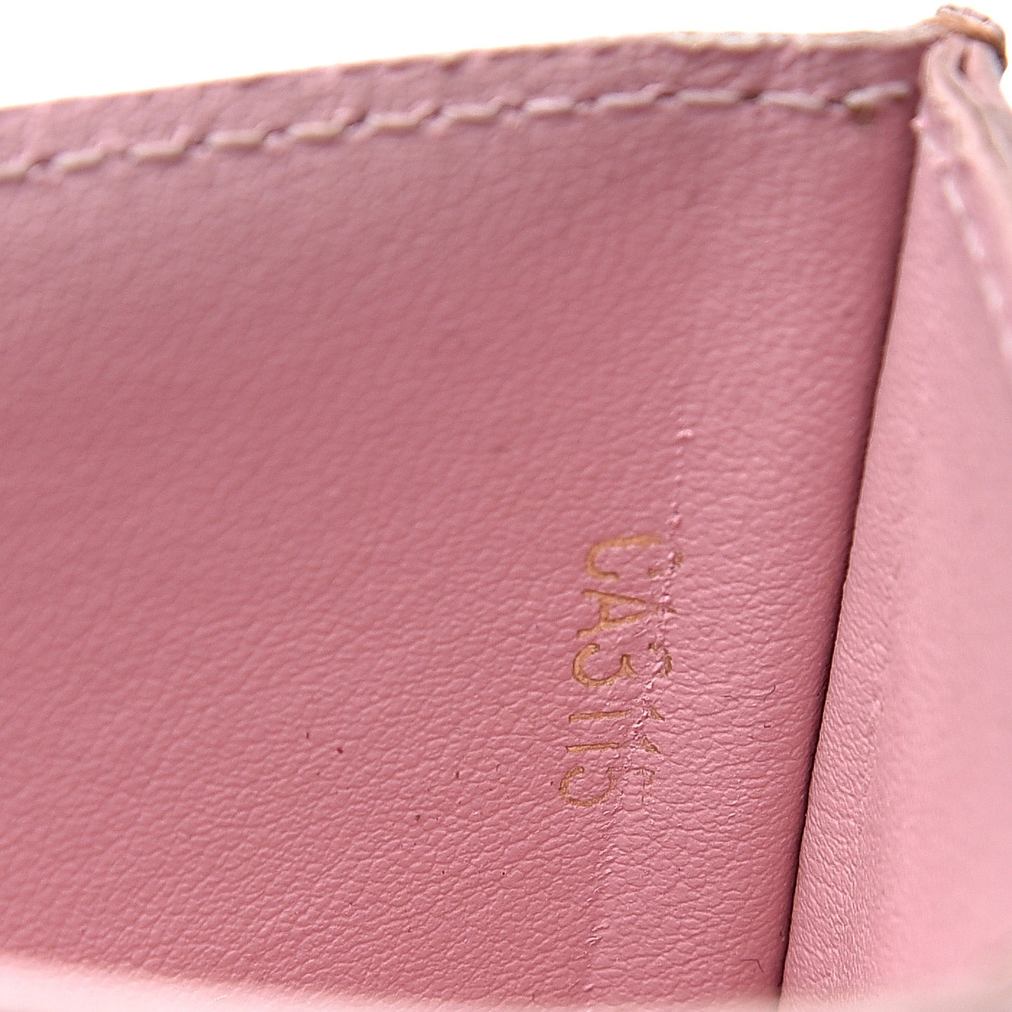 Damier Ebene Caissa Card Holder Rose Ballerine